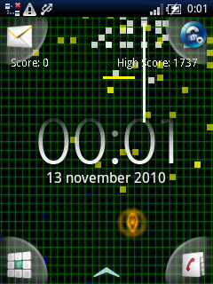 Tronic (Android) screenshot: Spawning (orange cycle)