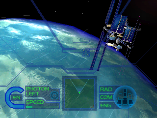 Star Ixiom (PlayStation) screenshot: "Satellites have been built for the planets."