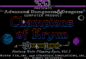 Champions of Krynn (Apple II) screenshot: Title