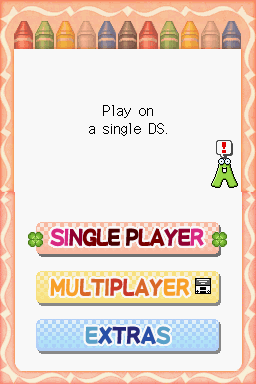 PictoImage (Nintendo DS) screenshot: Main Menu