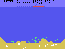 Blackbeard's Treasure (TI-99/4A) screenshot: Getting an extra diver after 20 treasures