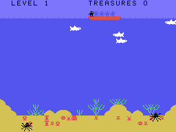 Blackbeard's Treasure (TI-99/4A) screenshot: Starting out