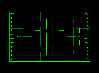Laser Tanks (Commodore PET/CBM) screenshot: The hard maze