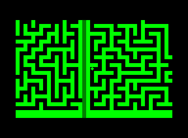 M-Maze (Commodore PET/CBM) screenshot: Start of the maze