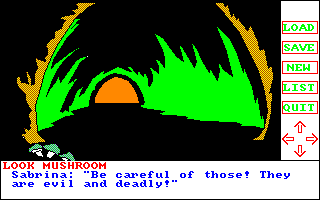 The Crimson Crown (Amiga) screenshot: In the maze of caverns.