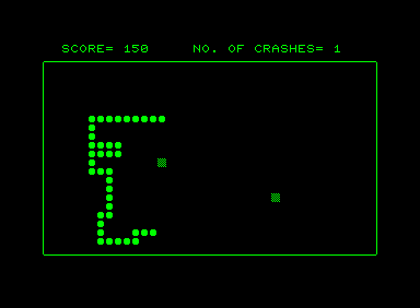Zap (Commodore PET/CBM) screenshot: Moving in dangerous patterns