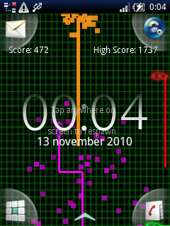 Tronic (Android) screenshot: Usually it doesn't take long before a crash occurs