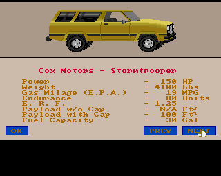 4x4 Off-Road Racing (Amiga) screenshot: The stormtrooper.