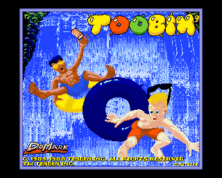 Toobin' (Amiga) screenshot: Intro screen.