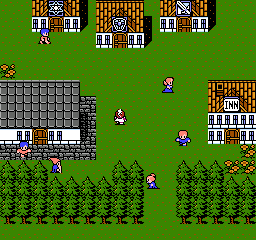 Final Fantasy III (NES) screenshot: Town exploration
