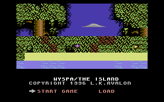 Wyspa (Commodore 64) screenshot: Main menu