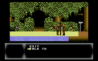 Wyspa (Commodore 64) screenshot: Interaction menu