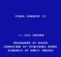Final Fantasy II (NES) screenshot: Title screen