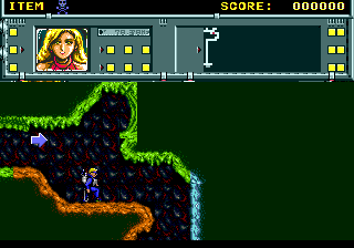 Todd's Adventures in Slime World (TurboGrafx CD) screenshot: Logic mode: pay attention to the terrain
