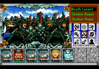 Might and Magic III: Isles of Terra (TurboGrafx CD) screenshot: Tough monsters! We have no chance...