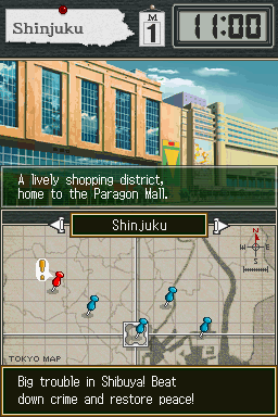 Tokyo Beat Down (Nintendo DS) screenshot: Shinjuku.
