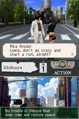 Tokyo Beat Down (Nintendo DS) screenshot: Rika will give some tips.