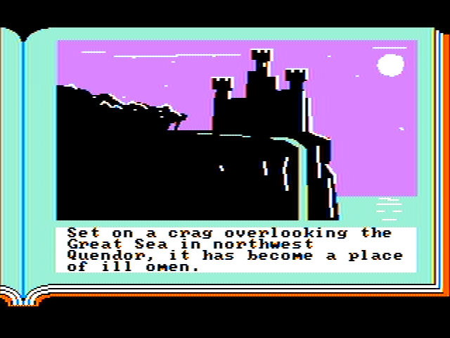 ZorkQuest: Assault on Egreth Castle (PC Booter) screenshot: From the intro (CGA, composite)