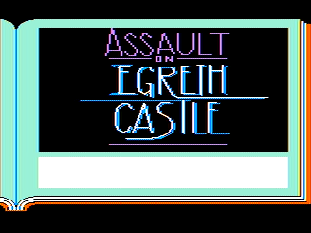 ZorkQuest: Assault on Egreth Castle (PC Booter) screenshot: Title Screen the Second! (CGA, composite)