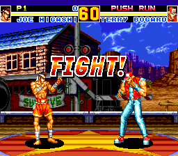 Fatal Fury Special (TurboGrafx CD) screenshot: It all started as a friendly meeting in a nice country house...