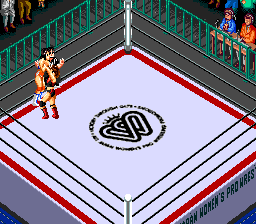 Super Fire Pro Wrestling Queen's Special (TurboGrafx CD) screenshot: No, don't hug me, I'm not in the mood...