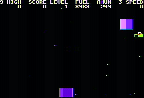 Hadron (Apple II) screenshot: Starting out