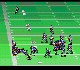 John Madden Duo CD Football (TurboGrafx CD) screenshot: Ouch, that must have hurt...