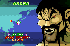 Punch King (Game Boy Advance) screenshot: Choose Arena.