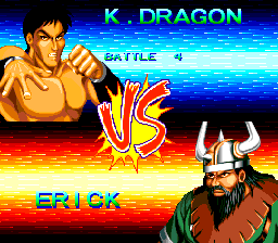 World Heroes 2 (TurboGrafx CD) screenshot: "Erick"? Is this the correct spelling?..