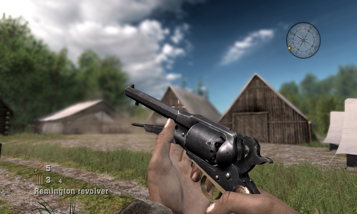 Civil War: Secret Missions (Windows) screenshot: Remington revolver, can I touch it?