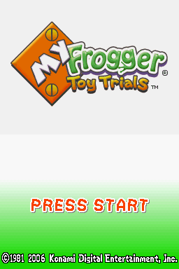 My Frogger: Toy Trials (Nintendo DS) screenshot: Title screen.