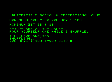 Butterfield Social & Recreational Club (Commodore PET/CBM) screenshot: Introduction