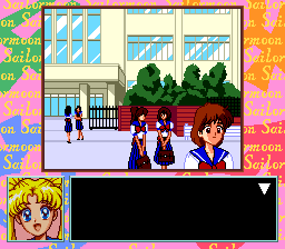 Bishōjo Senshi Sailor Moon (TurboGrafx CD) screenshot: Outside of the school