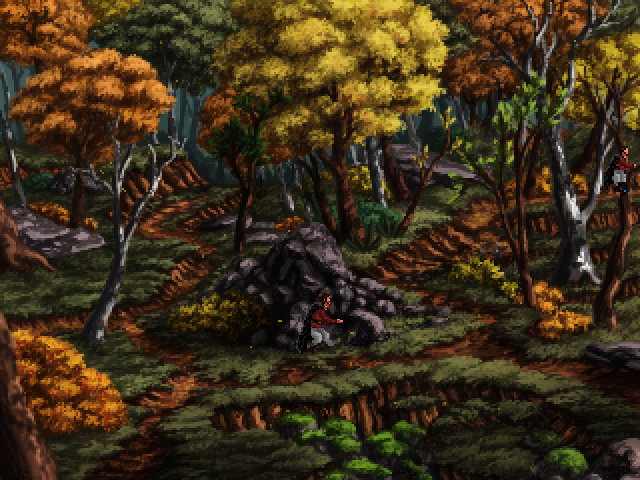 Quest for Infamy (Windows) screenshot: This part of the South Woods is in fact a maze.