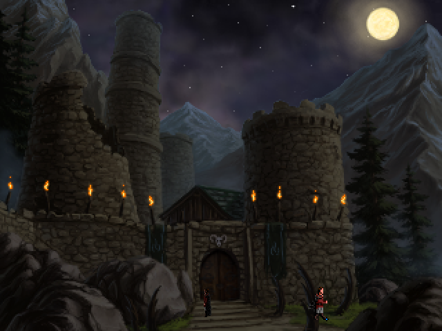 Quest for Infamy (Windows) screenshot: Leaving the fortress - the final act is beginning!