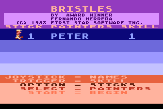 Bristles (Arcade) screenshot: Title screen