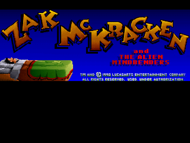 Zak McKracken and the Alien Mindbenders (Windows) screenshot: Title screen (GOG release, FM Towns version)