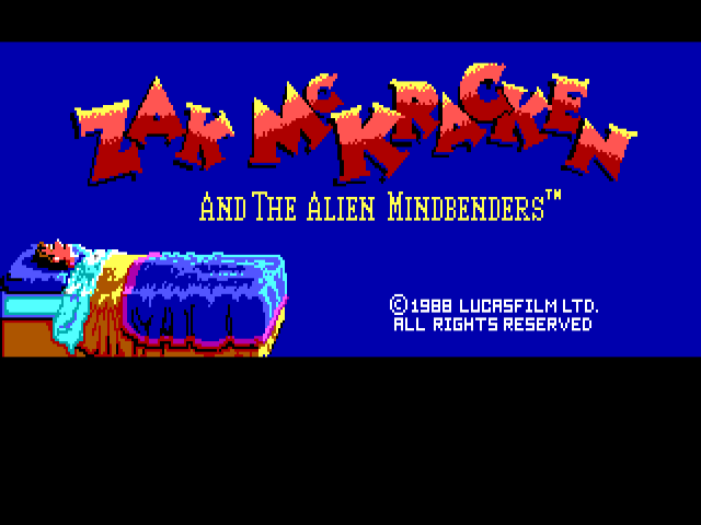 Zak McKracken and the Alien Mindbenders (Windows) screenshot: Title screen (GOG release, Floppy version)