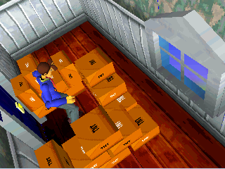 Welcome House 2: Keaton & His Uncle (PlayStation) screenshot: Where did all these boxes come from?
