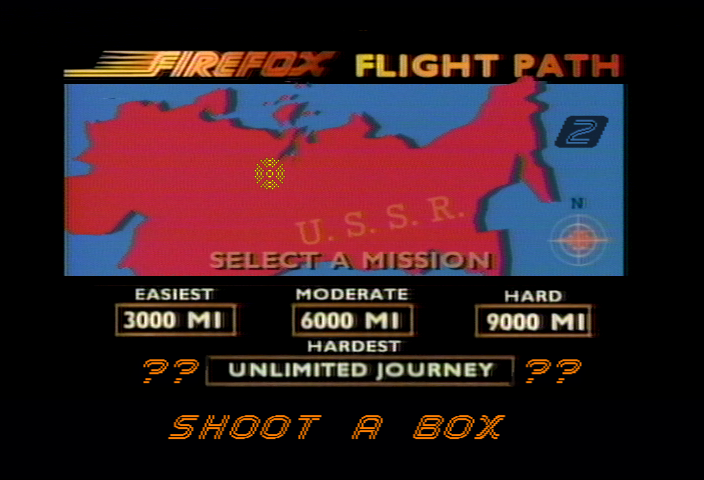 Firefox (Arcade) screenshot: Flight path