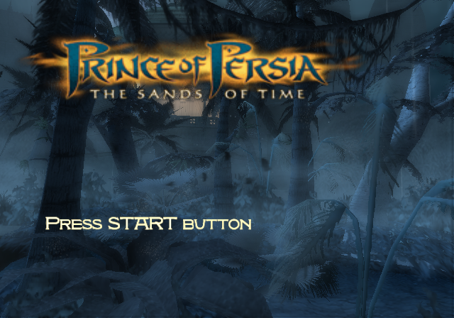 Prince of Persia: The Sands of Time (PlayStation 2) screenshot: Title screen.