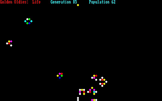 Golden Oldies: Volume 1 - Computer Software Classics (Amiga) screenshot: Early generations of Life.