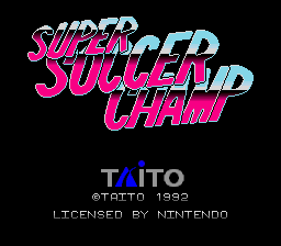 Super Soccer Champ (SNES) screenshot: Title screen (US)