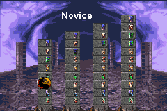 Ultimate Mortal Kombat 3 (Game Boy Advance) screenshot: Select level of difficulty