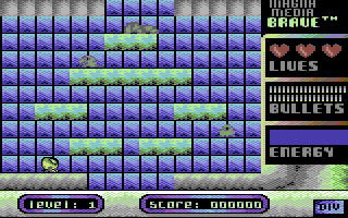 Brave (Commodore 64) screenshot: X-mas platforms