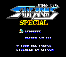 Hyper Dyne: Side Arms Special (TurboGrafx CD) screenshot: Title screen