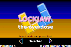 Tetanus on Drugs (Game Boy Advance) screenshot: Title screen (Newer version)