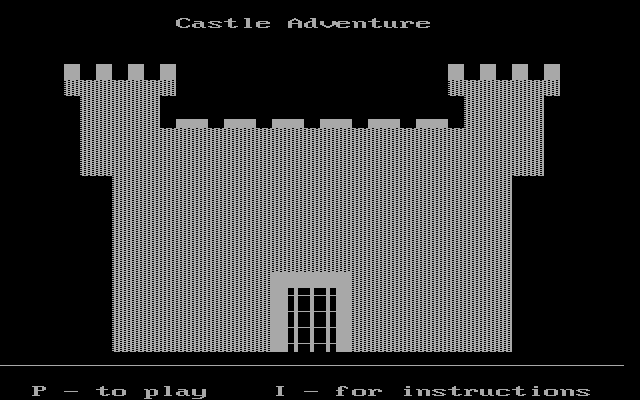 Castle Adventure (DOS) screenshot: Main menu