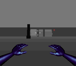The Lawnmower Man (SNES) screenshot: One of the Virtual Reality sequences you'll encounter in the game.