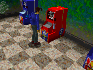 Welcome House 2: Keaton & His Uncle (PlayStation) screenshot: Let's play the slot machines.